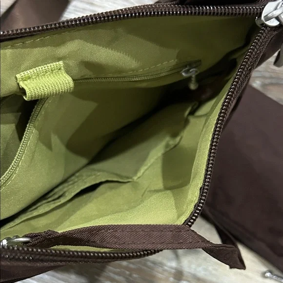 Baggallini Chocolate Messenger Bag - Picture 5 of 7